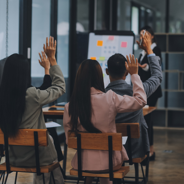 group of young asian business people brainstorm collaboration id